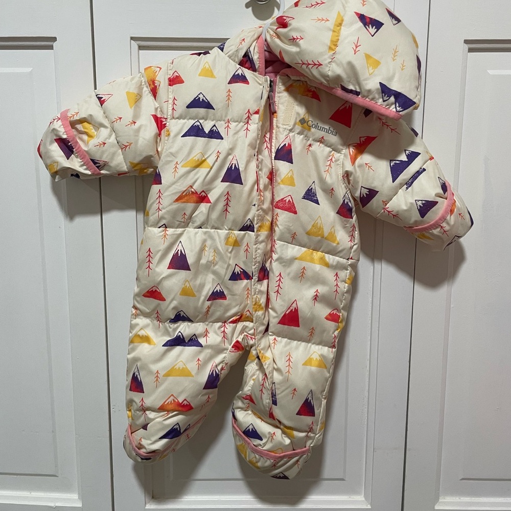 Columbia Infant Snowsuit with Vibrant Mountain Design